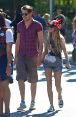 SARAH HYLAND and Dominic Sherwood Out Disneyland