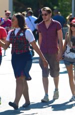 SARAH HYLAND and Dominic Sherwood Out Disneyland