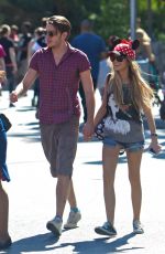 SARAH HYLAND and Dominic Sherwood Out Disneyland