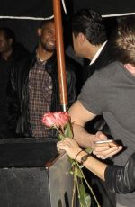 SARAH HYLAND nad Matt Prokop Leaves Warwick Nightclub in Hollywood