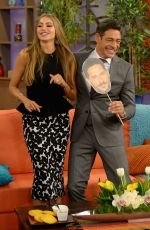 SOFIA VRGARA on the Set of Despierta America in Miami