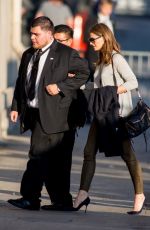 STANA KATIC Arrives at Jimmy Kimmel Live in Hollywood