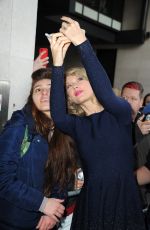 TAYLOR SWIFT Arrives at BBC Radio 1 Studios in London 2402