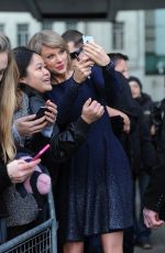 TAYLOR SWIFT Arrives at BBC Radio 1 Studios in London 2402
