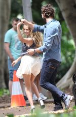 TERESA PALMER on the Set of 2:22 in Sydney