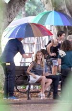 TERESA PALMER on the Set of 2:22 in Sydney