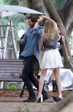 TERESA PALMER on the Set of 2:22 in Sydney