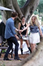 TERESA PALMER on the Set of 2:22 in Sydney