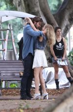 TERESA PALMER on the Set of 2:22 in Sydney