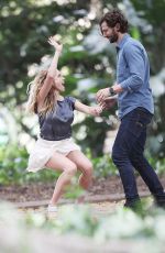 TERESA PALMER on the Set of 2:22 in Sydney
