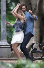 TERESA PALMER on the Set of 2:22 in Sydney