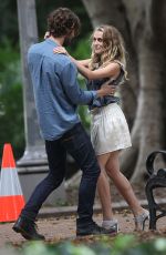 TERESA PALMER on the Set of 2:22 in Sydney