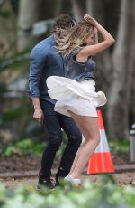 TERESA PALMER on the Set of 2:22 in Sydney