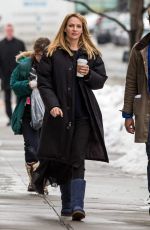 UMA THURMAN on the Set of The Slap in New York