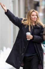 UMA THURMAN on the Set of The Slap in New York