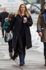 UMA THURMAN on the Set of The Slap in New York