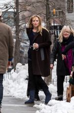 UMA THURMAN on the Set of The Slap in New York