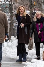UMA THURMAN on the Set of The Slap in New York