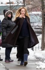 UMA THURMAN on the Set of The Slap in New York