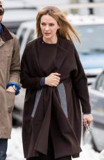 UMA THURMAN on the Set of The Slap in New York