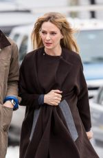 UMA THURMAN on the Set of The Slap in New York