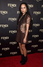 ZOE KRAVITZ at Fendi New York Flagship Boutique Party at MBFW in New York
