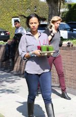 ZOE SALDANA Out and About in Los Angeles 2502