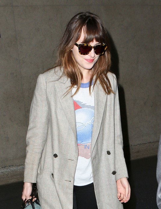 DAKOTA JOHNSON at LAX Airport