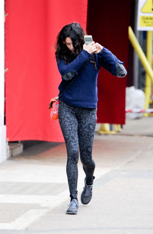 ELIZA DOOLITTLE in Tights Heading to a Gym