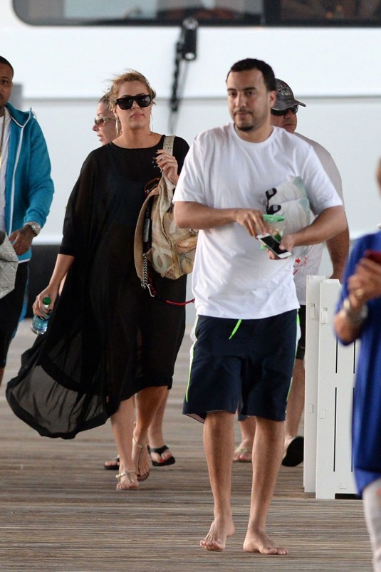 KHLOE KARDASHIAN and French Montana in Key West