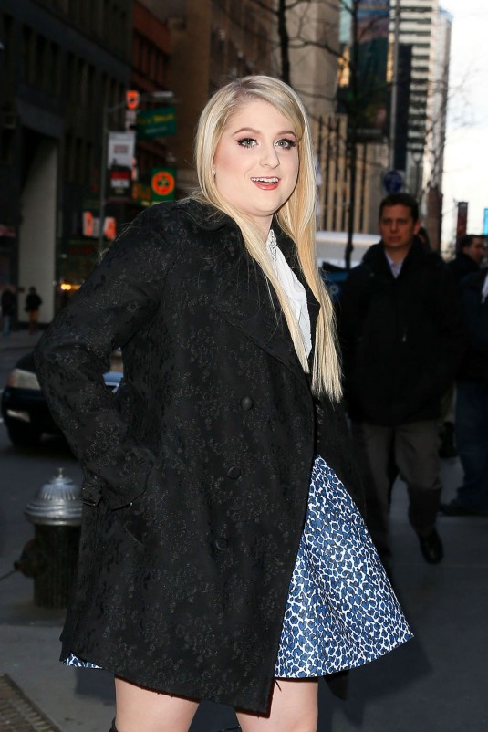 MEGHAN TRAINOR Arrives at Today Show