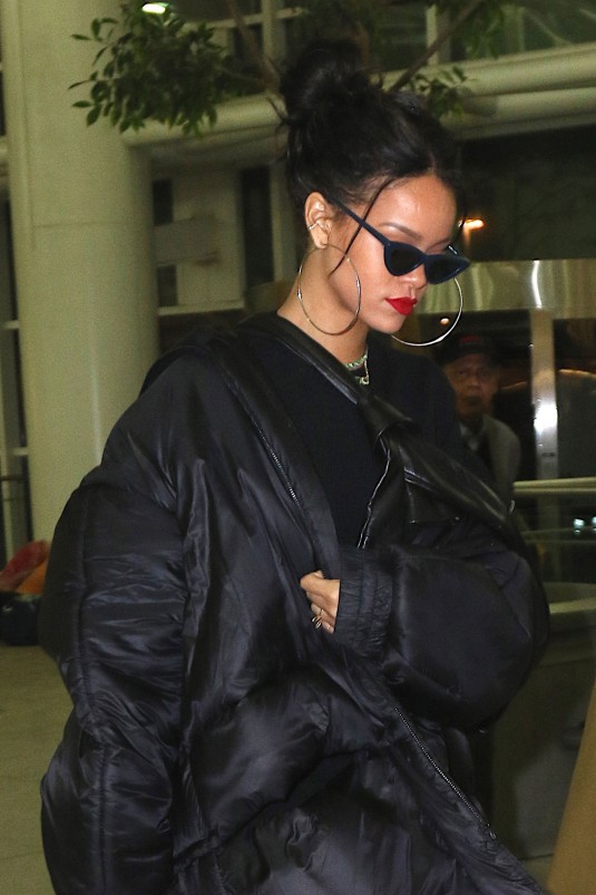 RIHANNA Arrives at JFK Airport