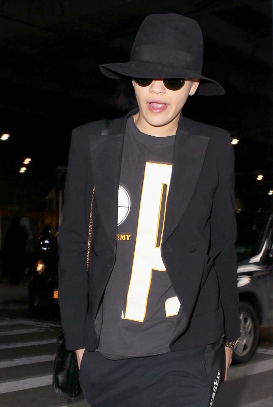 RITA ORA Arrives at JFK Airport