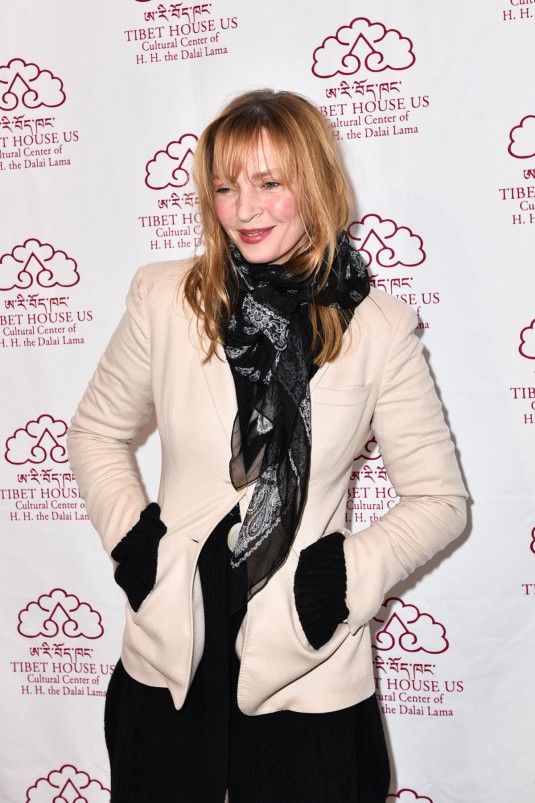 UMA THURMAN at Tibet House Benefit After Party