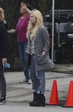 ABIGAIL BRESLIN on the Set of Scream Queen in New Orleans