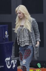 ABIGAIL BRESLIN on the Set of Scream Queen in New Orleans
