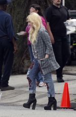 ABIGAIL BRESLIN on the Set of Scream Queen in New Orleans