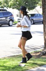 ALESSANDRA AMBROSIO in Shorts Out and About in Brentwood 0903