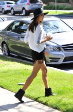 ALESSANDRA AMBROSIO in Shorts Out and About in Brentwood 0903