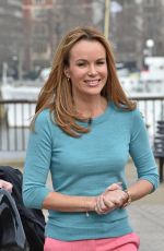 AMANDA HOLDEN on the Set of This Morning in London