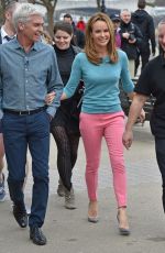 AMANDA HOLDEN on the Set of This Morning in London