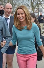 AMANDA HOLDEN on the Set of This Morning in London
