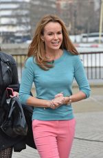 AMANDA HOLDEN on the Set of This Morning in London