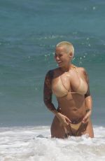 AMBER ROSE in Bikini on the Beach in Maui