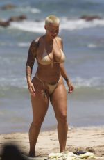 AMBER ROSE in Bikini on the Beach in Maui