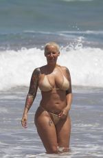 AMBER ROSE in Bikini on the Beach in Maui