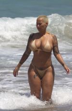 AMBER ROSE in Bikini on the Beach in Maui