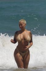 AMBER ROSE in Bikini on the Beach in Maui
