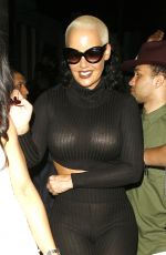 AMBER ROSE Leaves Emerson Club in Hollywood