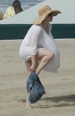 AMY ADAMS in Bikini Bottoms on the Beach in Los Angeles